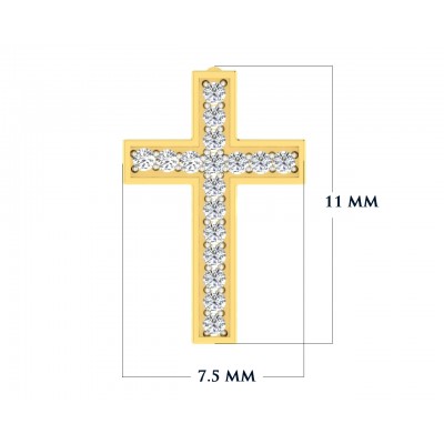 Diamond Cross pendant in gold